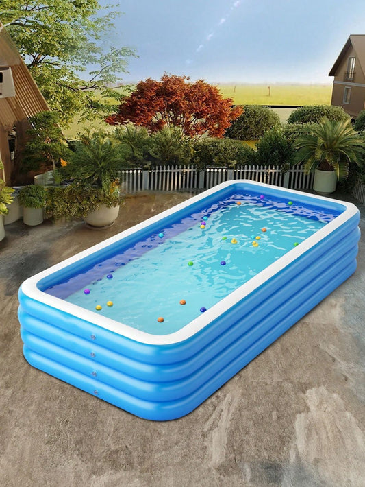 Inflatable Kids Pool 305×185×56 cm – Large Outdoor Swimming Pool for Backyard Fun | - Elegant Households KE