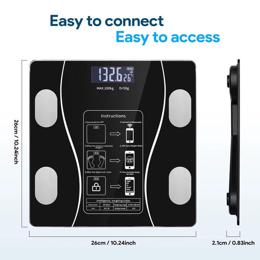 INTELLIGENT BLUETOOTH BMI BODY WEIGHING SCALE | - Elegant Households KE