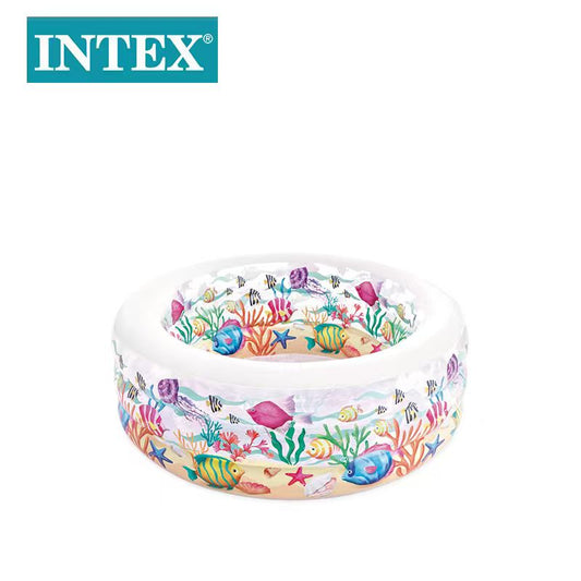 Kids Ocean Inflatable Pool 152×56 cm – Cute Sea - Life Design Splash Pool for Backyard & Outdoor Play | - Elegant Households KE