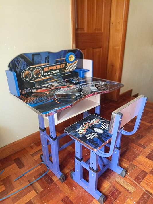 Kids Study Desk and Chair Set – Adjustable Height Children’s Study Table | - Elegant Households KE