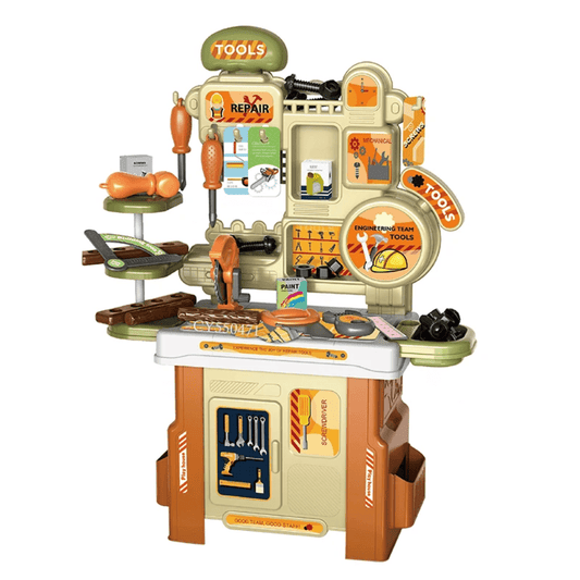 Kids Tool Table 53PCS Pretend Play Workshop Set | - Elegant Households KE
