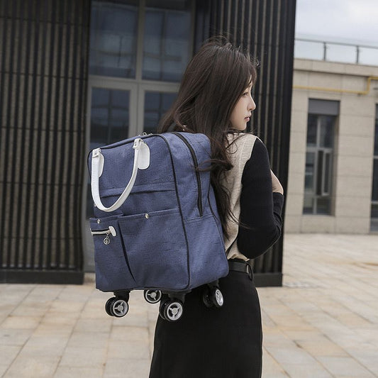 Large Travel Trolley Bag with shoulder belt & 4 Universal Wheels | - Elegant Households KE