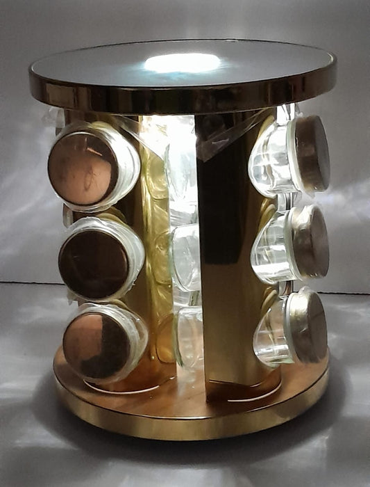 LED touch ROTATING SPICE RACK | - Elegant Households KE