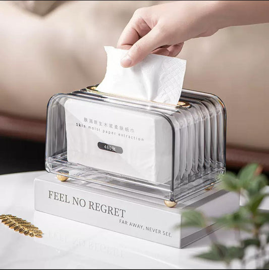 Luxury Clear Serviette Holder | Elegant Tissue Dispenser | - Elegant Households KE