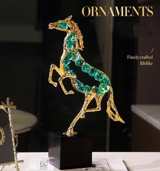 Luxury Modern crystal horse statue sculpture | - Elegant Households KE