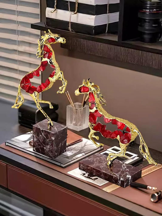 Luxury Modern crystal horse statue sculpture | - Elegant Households KE