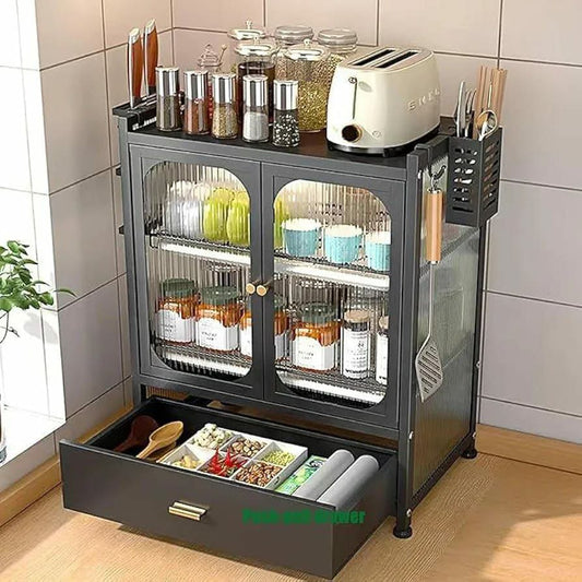 Minimalist Kitchen Countertop dish rack with Drawers | - Elegant Households KE