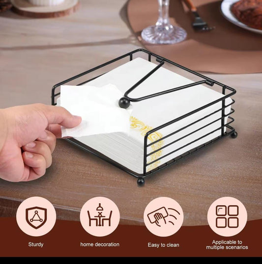 Modern Metallic serviette holder with Weighted Arm | - Elegant Households KE