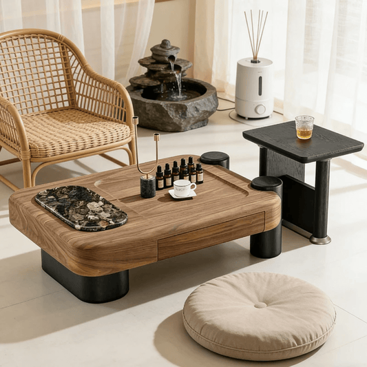 Modern Wooden Coffee Table with Storage Drawer | - Elegant Households KE