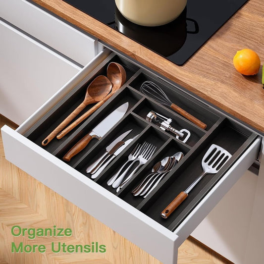 Multifunctional Bamboo drawer organizer | - Elegant Households KE