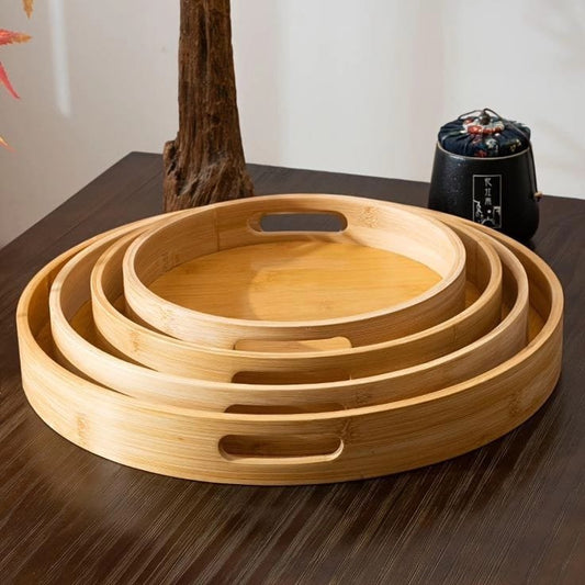 Multifunctional Big Sized 4 - in - 1 Bamboo Trays | - Elegant Households KE