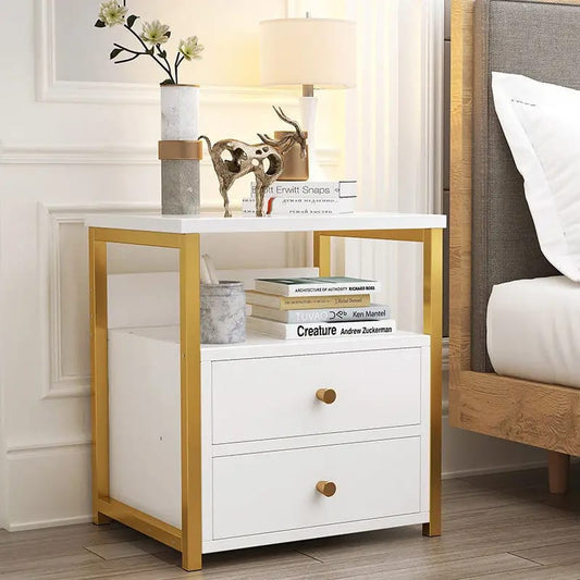 NORDIC LUXURY SINGLE DRAWER BEDSIDE CABINET | - Elegant Households KE