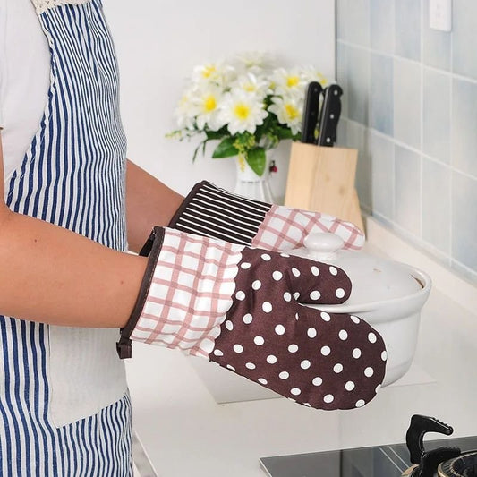 Oven Gloves – Heat Resistant Cotton Kitchen Gloves