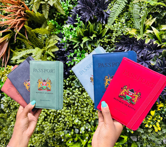 Passport Holder,Passport Cover Imitation Leather Passport Cover with RFID Blocker | - Elegant Households KE