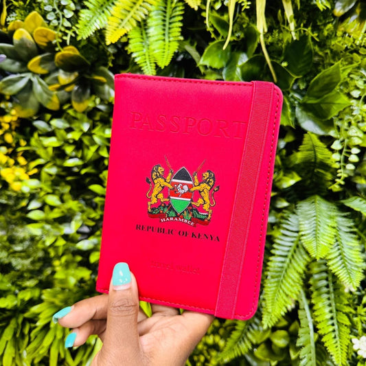 Passport Holder,Passport Cover Imitation Leather Passport Cover with RFID Blocker | - Elegant Households KE