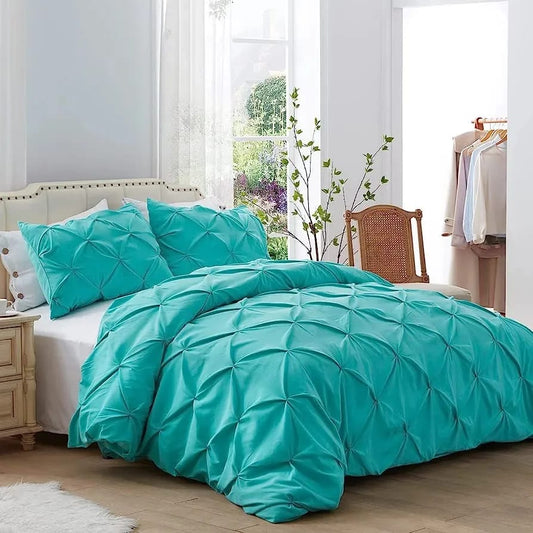Pinch Pleat Cross Pintuck Duvet Cover set | - Elegant Households KE