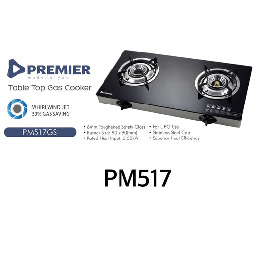 Premier super quality glass 2 burners | - Elegant Households KE
