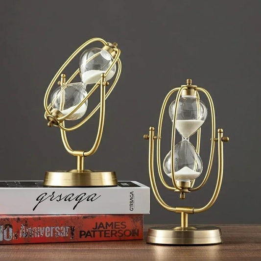 Premium Quality Home Decor Item/) METAL HOURGLASS SandTimer | - Elegant Households KE