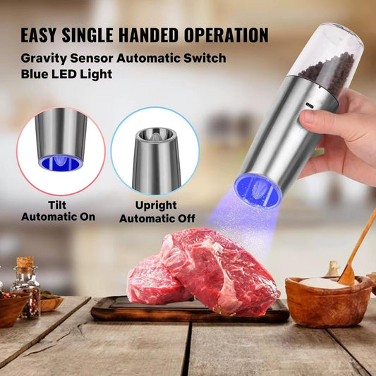 Rechargeable Electric Salt and Pepper Grinder | - Elegant Households KE