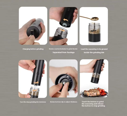 Rechargeable pepper grinder | - Elegant Households KE