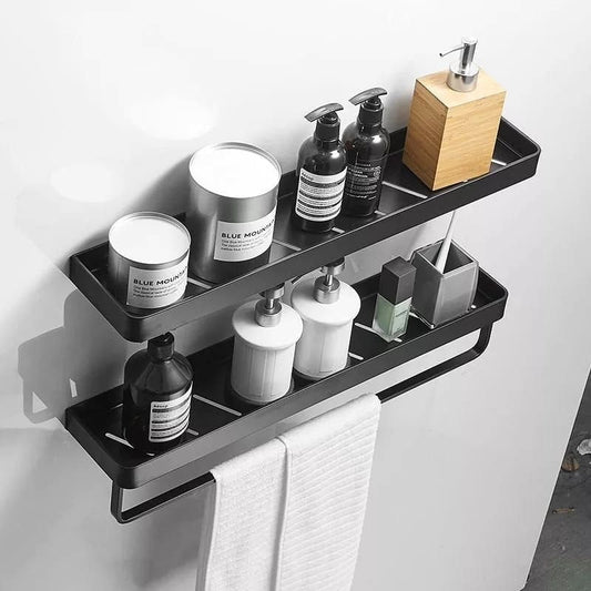 Rectangular Bathroom Rack With Towel Bar | - Elegant Households KE
