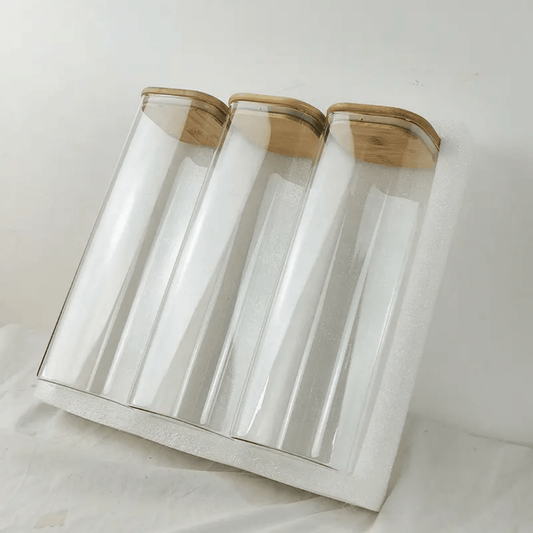 Rectangular shape glass spaghetti jar | - Elegant Households KE