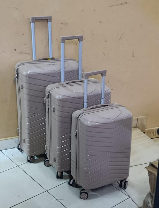 Unbreakable rubber suitcase Pp 3-in-1 suitcase set