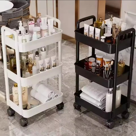3 Tier multipurpose Trolley with 360 Degree Rotation