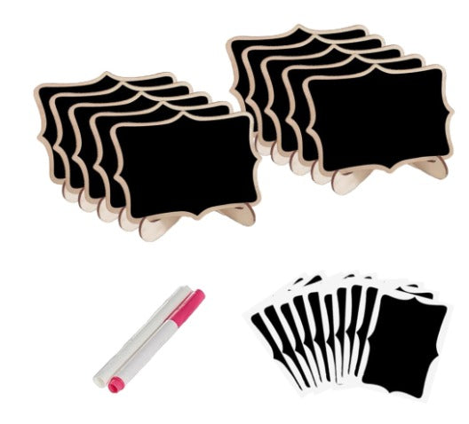 Food Lable Black Bamboo Board