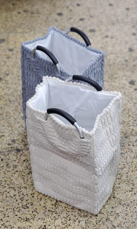 Velvet laundry basket
