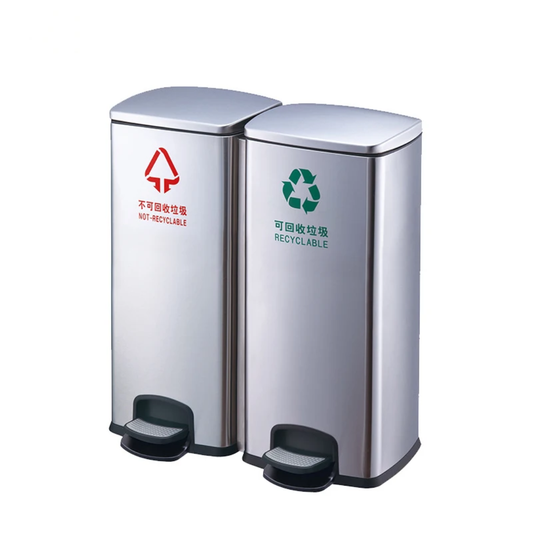 Classified Stainless steel Dustbin with pedal