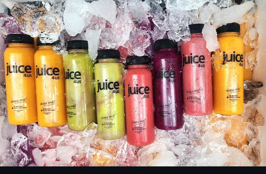 4pcs Re-usable glass juice bottles