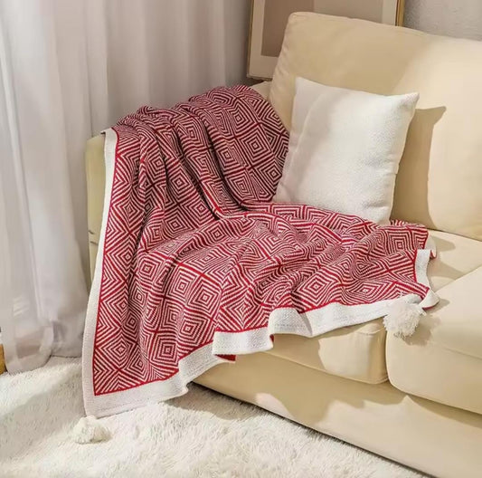 Bohemian knitted throw blankets