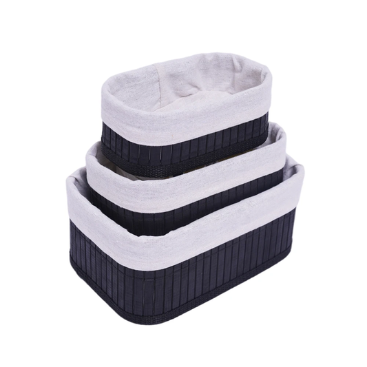 3in1 organising wicker baskets