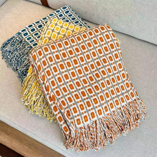 Printed Knitted Throw Blanket