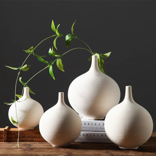 Round Shape Porcelain Flower Vase | - Elegant Households KE