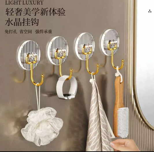 Set of 5 Golden Acrylic Hooks | - Elegant Households KE