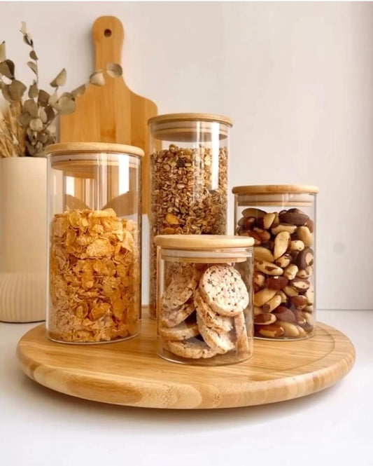 Single layer Bamboo rotating spice rack/Lazy Susan | - Elegant Households KE