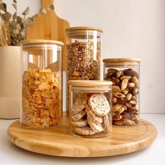 Single layer Bamboo rotating spice rack/Lazy Susan | - Elegant Households KE