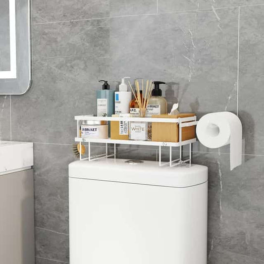 Single Layer Bathroom/ Toilet Racks With Tissue Holder | - Elegant Households KE