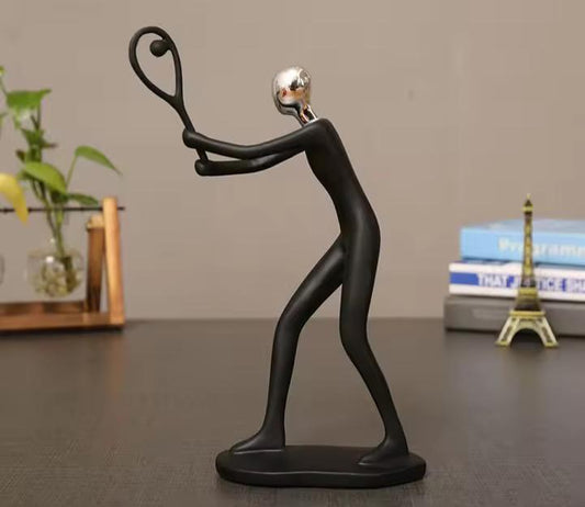 Tennis Sculpture Ceramic Decor piece | - Elegant Households KE