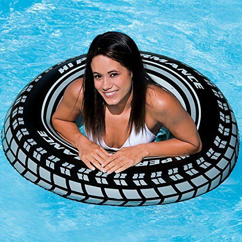 Tire Tube Pool Float 115 cm – Heavy - Duty Inflatable Swim Ring with Handles for Adults & Teens | - Elegant Households KE