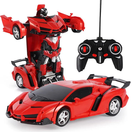 Transformation Robot Car | Remote Control Toy (Red & Blue) | - Elegant Households KE