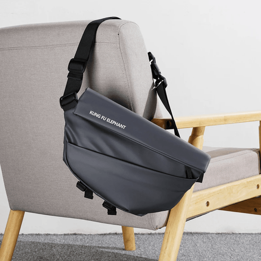 Unisex Waterproof Travel Crossbody Bag – Grey/Black | - Elegant Households KE