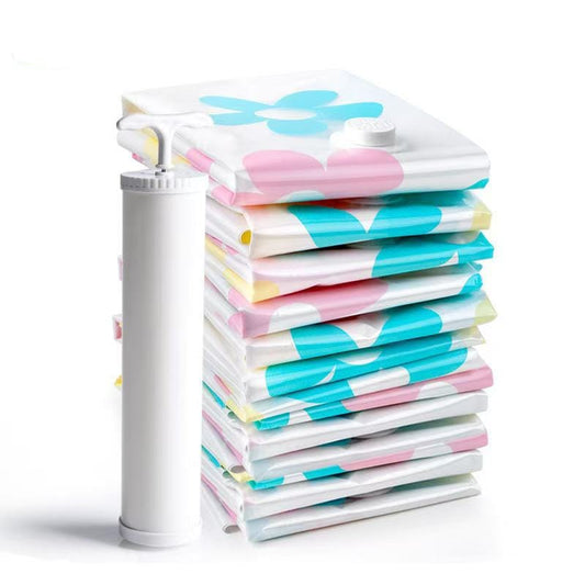 Vacuum Storage Bags 10pcs with Pump | Space Saver for Clothes, Quilts & Bedding | - Elegant Households KE