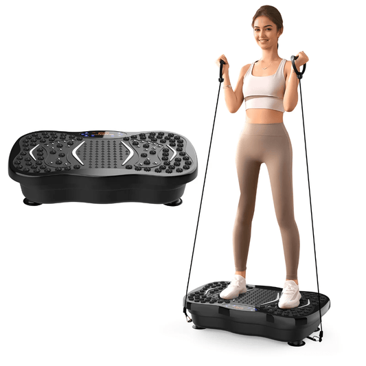 Vibration Fitness Plate with Remote & Bands – Full Body Workout Machine | - Elegant Households KE