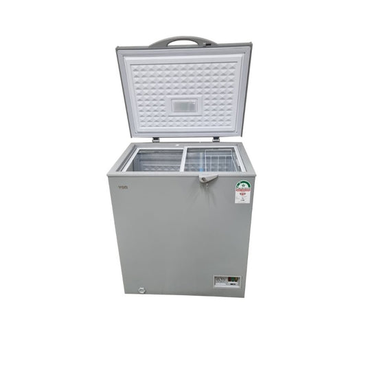 VON VAFC15DKG/DH Chest Freezer 142L | Fast Freeze, Energy Efficient & Lockable (Grey Finish) | - Elegant Households KE