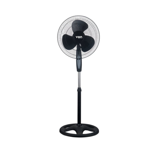 VON VFS - 6403 - MJK 16" Stand Fan – 40W Copper Motor, 3 - Speed, Oscillating Pedestal Fan with Adjustable Height | - Elegant Households KE