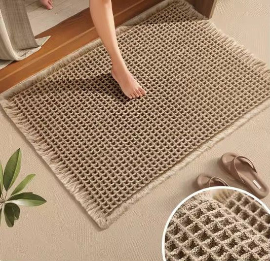 Waffle Bathroom Door Mat 46×77cm – Super Absorbent | - Elegant Households KE