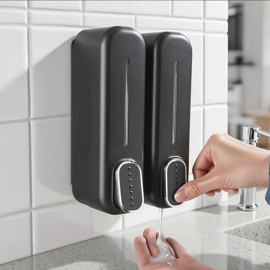 Wall - Mounted Manual Press Soap Dispenser for Bathroom Use | - Elegant Households KE